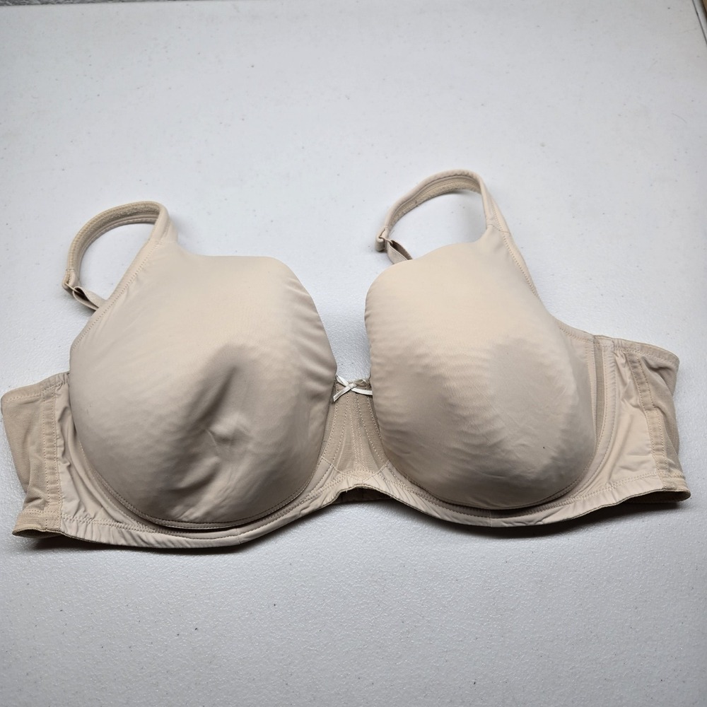 Cacique Women Bra 46DD Beige T Shirt Underwired Strap Adjustable